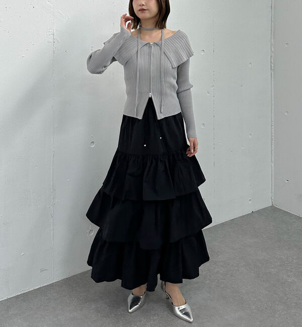 archives「ナイロン段ティアードスカート」|スカート|