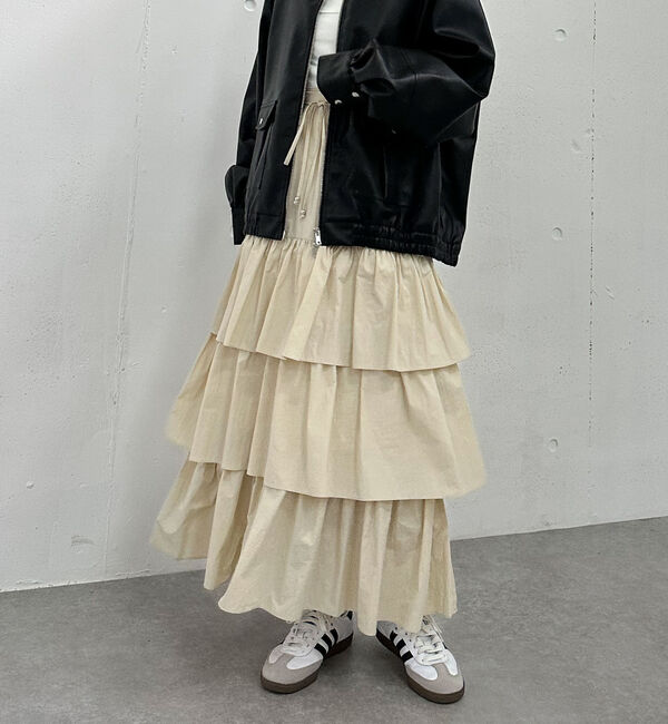 archives「ナイロン段ティアードスカート」|スカート|