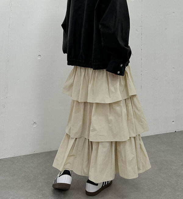 archives「ナイロン段ティアードスカート」|スカート|