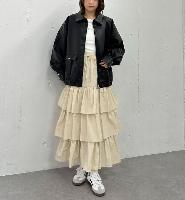 archives「ナイロン段ティアードスカート」|スカート|