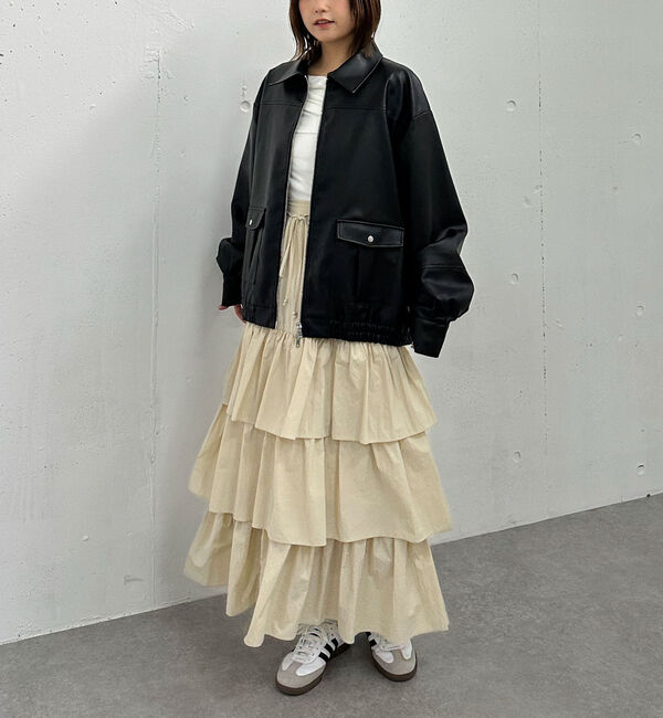 archives「ナイロン段ティアードスカート」|スカート|