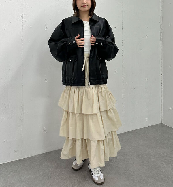 archives「ナイロン段ティアードスカート」|スカート|