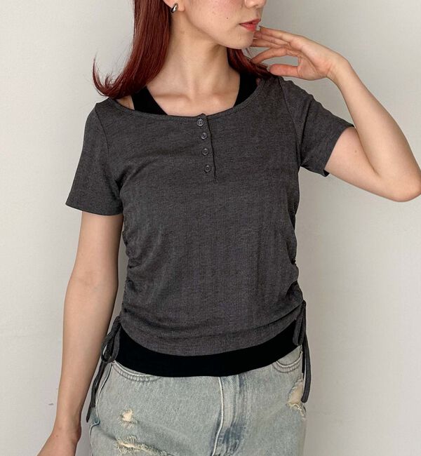 archives「レイヤード針抜きヘンリーＴＯＰＳ」|カーディガン|