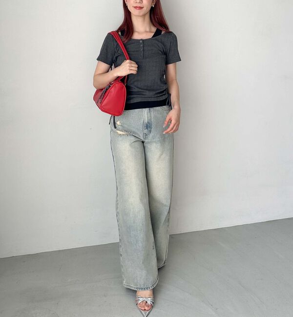 archives「レイヤード針抜きヘンリーＴＯＰＳ」|カーディガン|