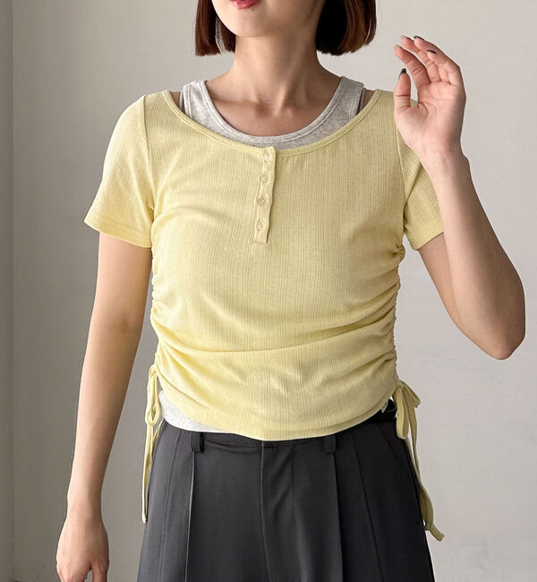 archives「レイヤード針抜きヘンリーＴＯＰＳ」|カーディガン|