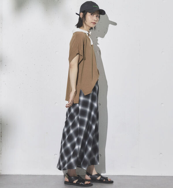 Doux archives「フレンチスリーブラガーニット」|ポロシャツ|