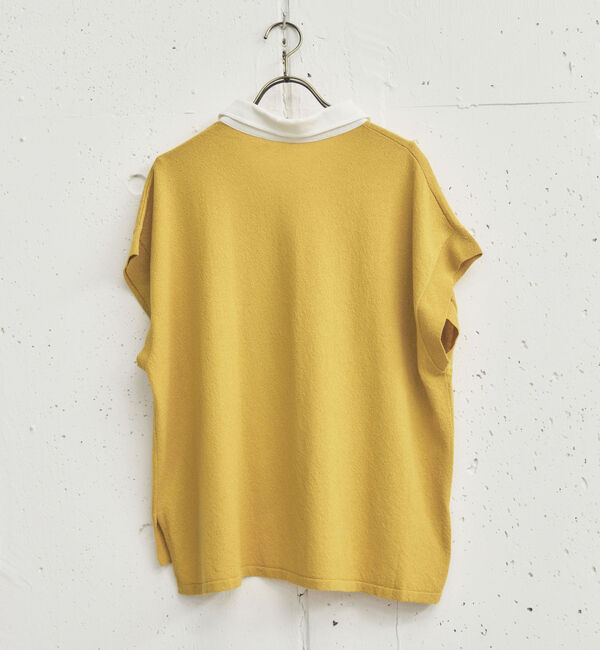 Doux archives「フレンチスリーブラガーニット」|ポロシャツ|