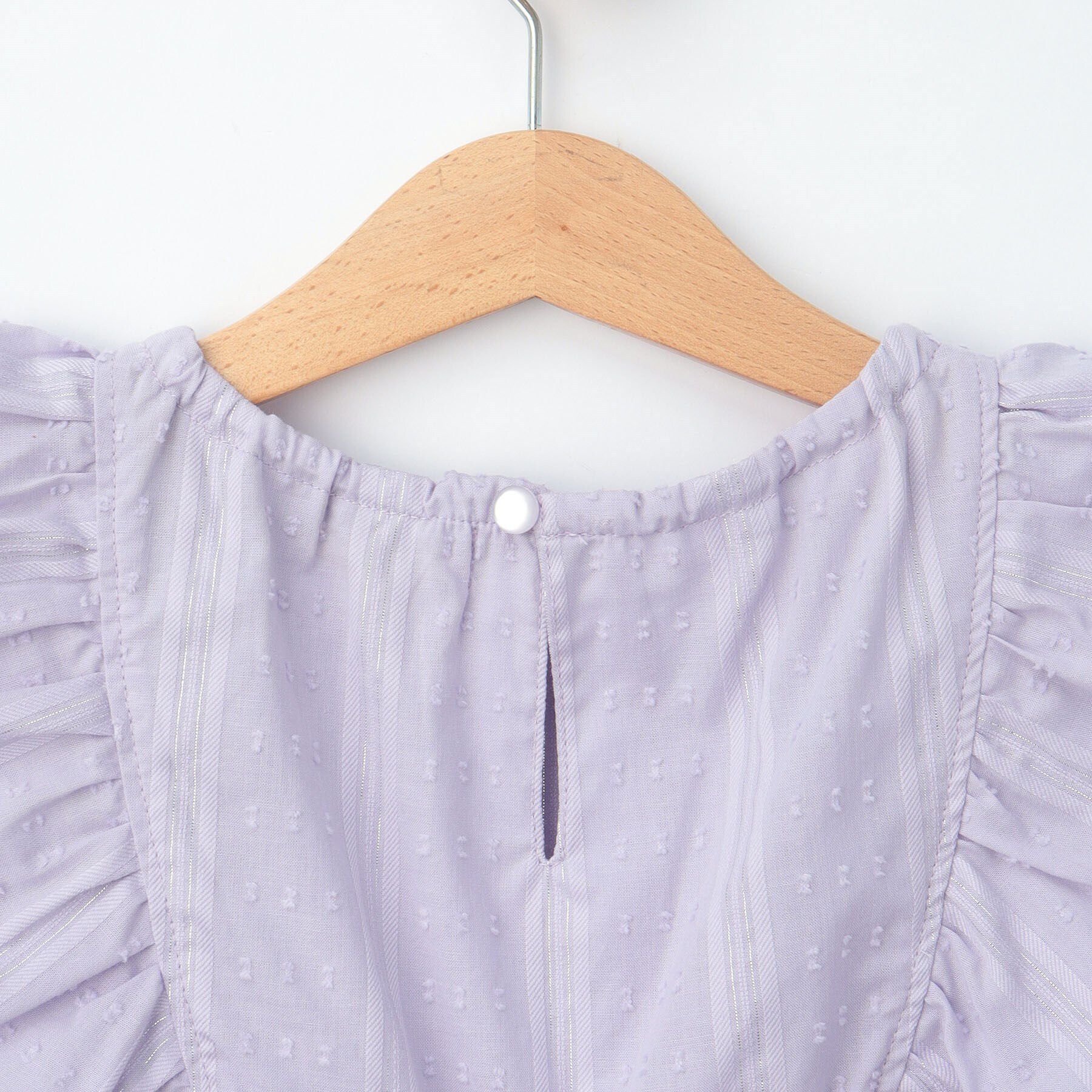 SHOO･LA･RUE「【110-140cm】カットドビーフリルブラウス」|シャツ・ブラウス|