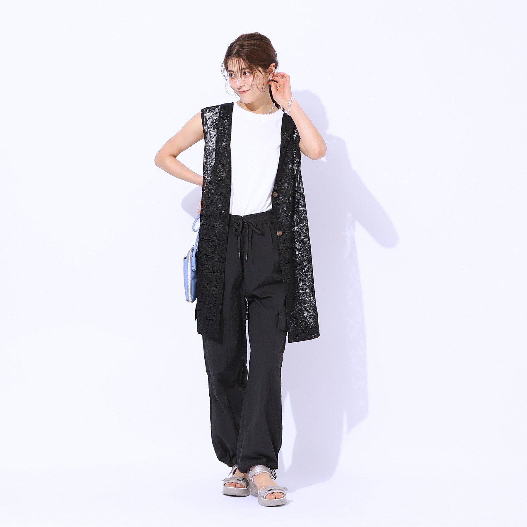 SHOO･LA･RUE「【前後2WAY】コーデのアクセントに ミドル丈レースジレ」|ベスト・ジレ|