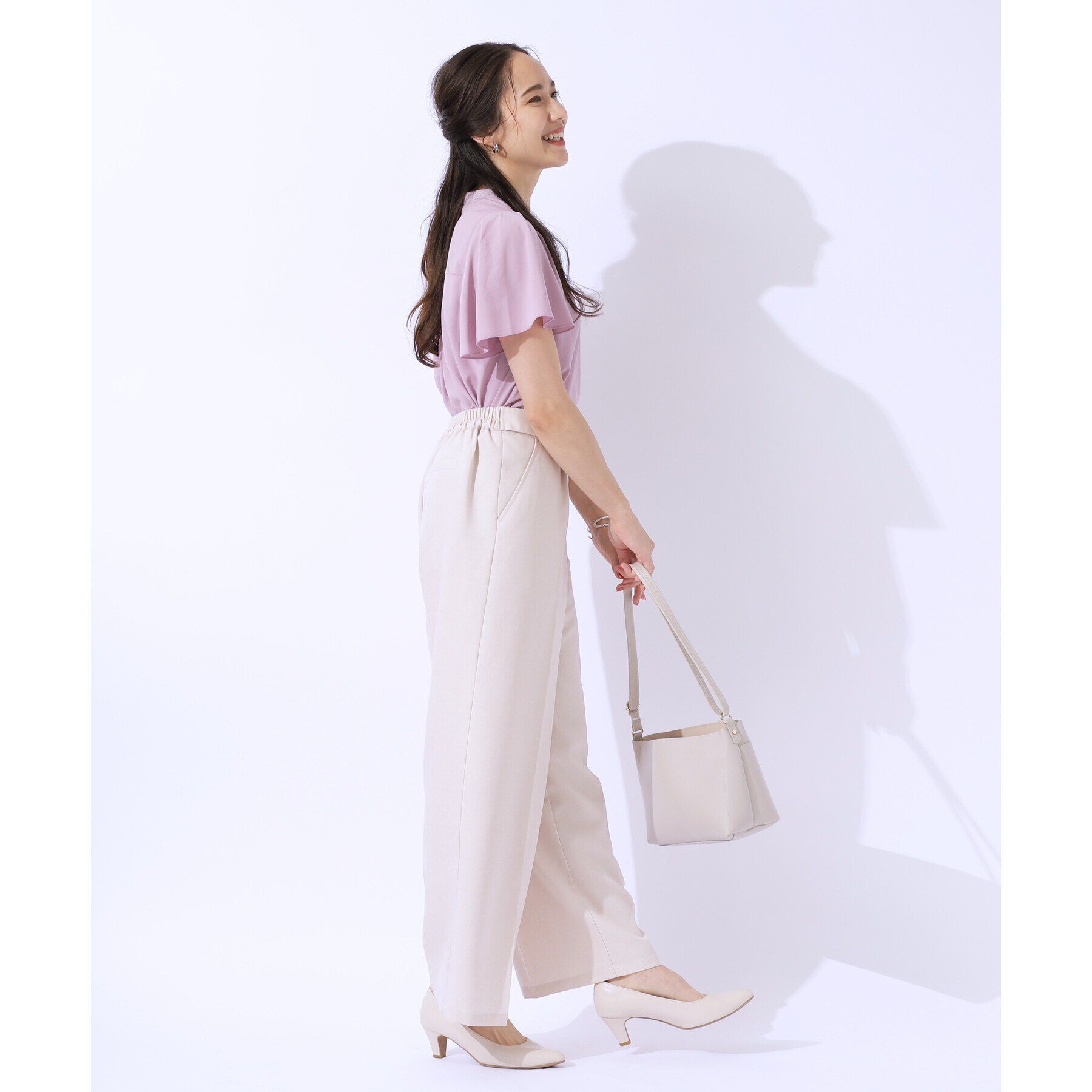 SHOO･LA･RUE「【洗える/無理せずキレイ】お袖フレア スキッパーブラウス」|シャツ・ブラウス|