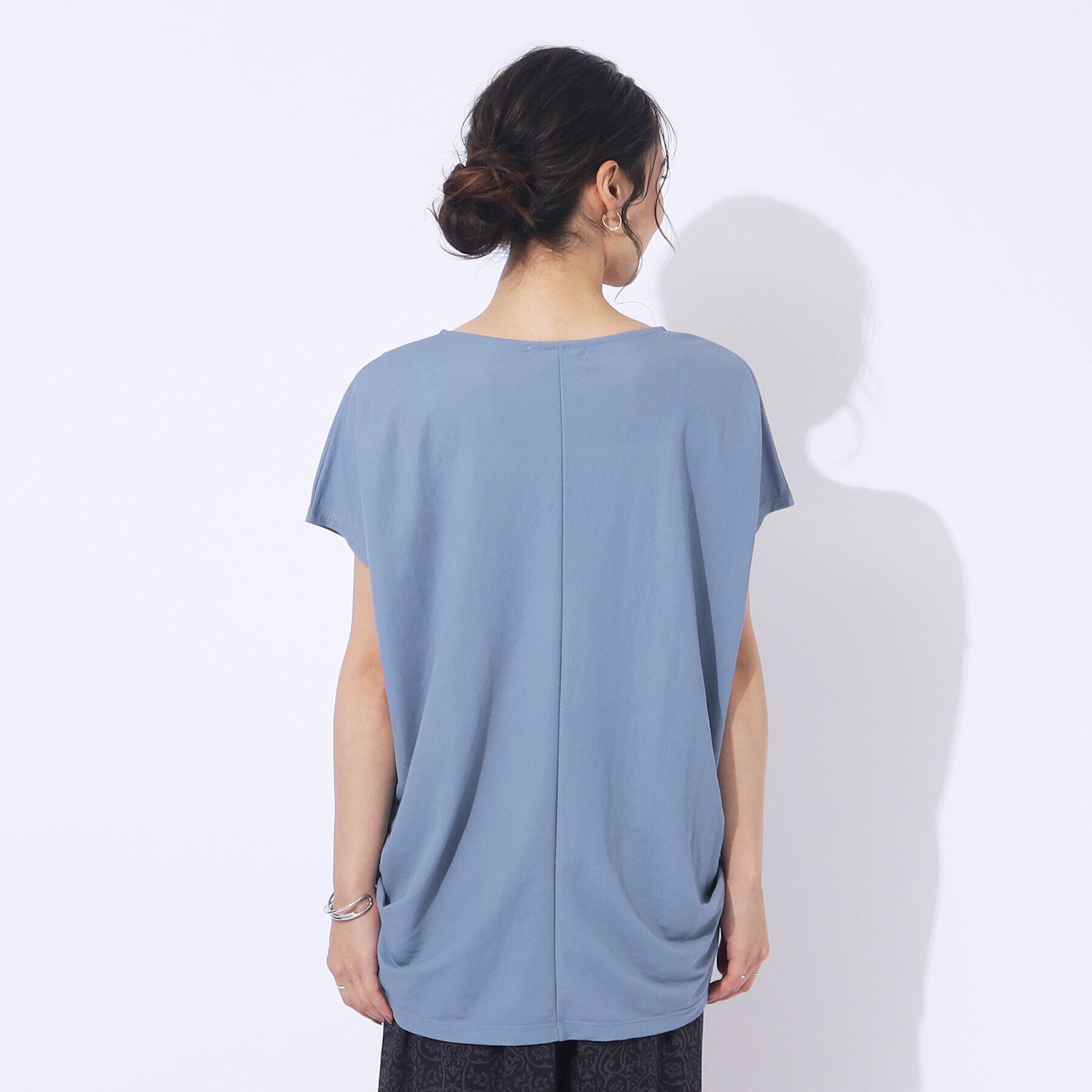 SHOO･LA･RUE「【洗える/体型カバー】上品カジュアル 切替カノコトップス」|Tシャツ・カットソー|