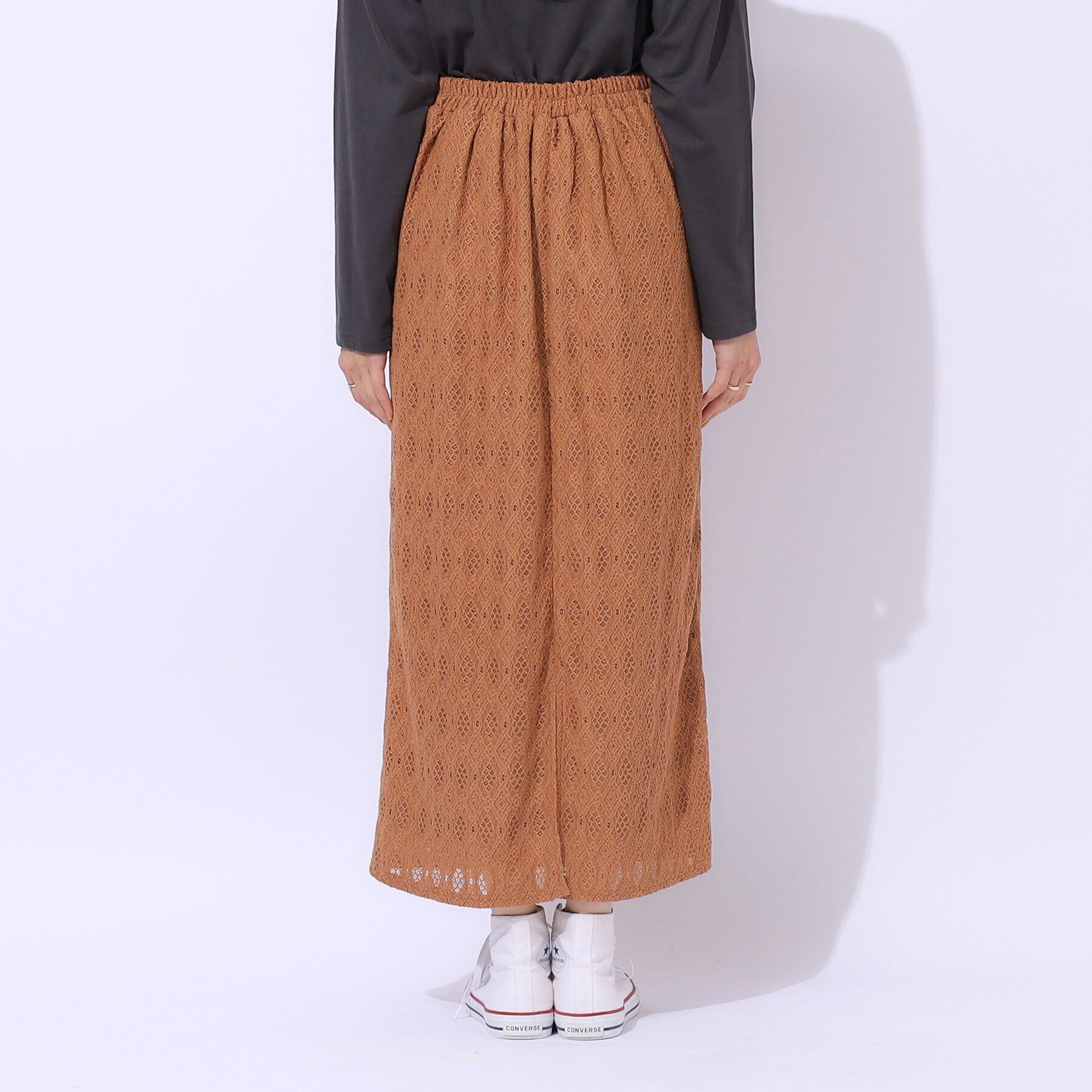 SHOO･LA･RUE「きれいめにもカジュアルにも レースナロースカート」|スカート|