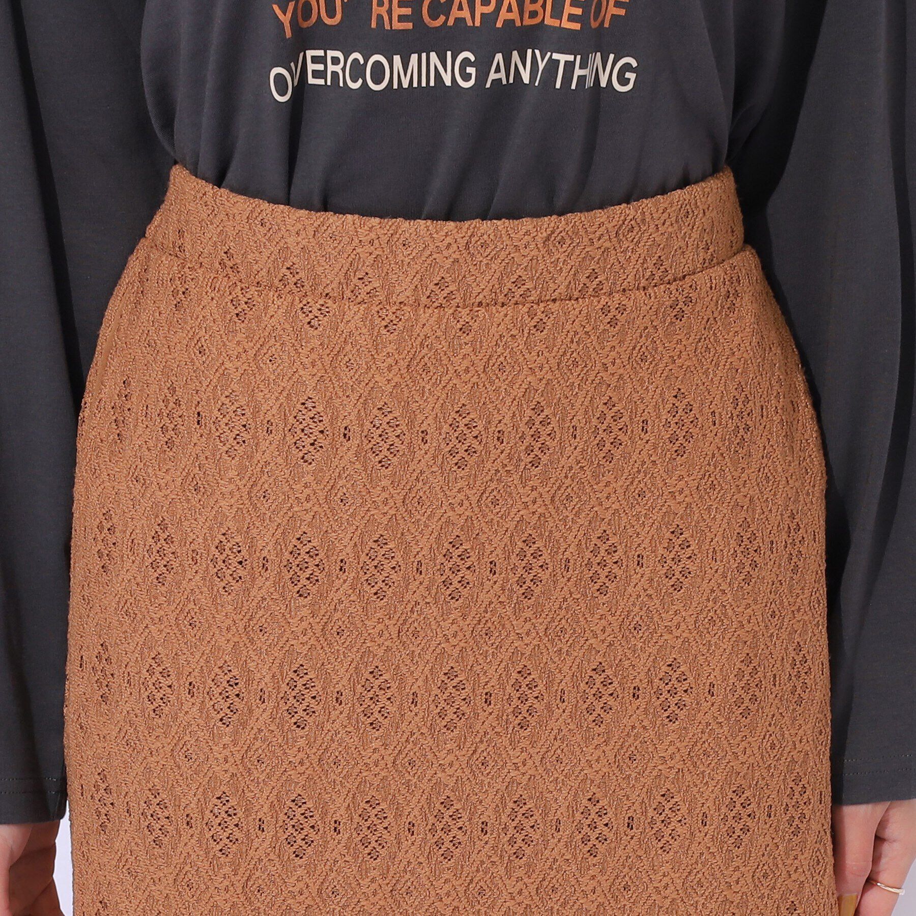 SHOO･LA･RUE「きれいめにもカジュアルにも レースナロースカート」|スカート|