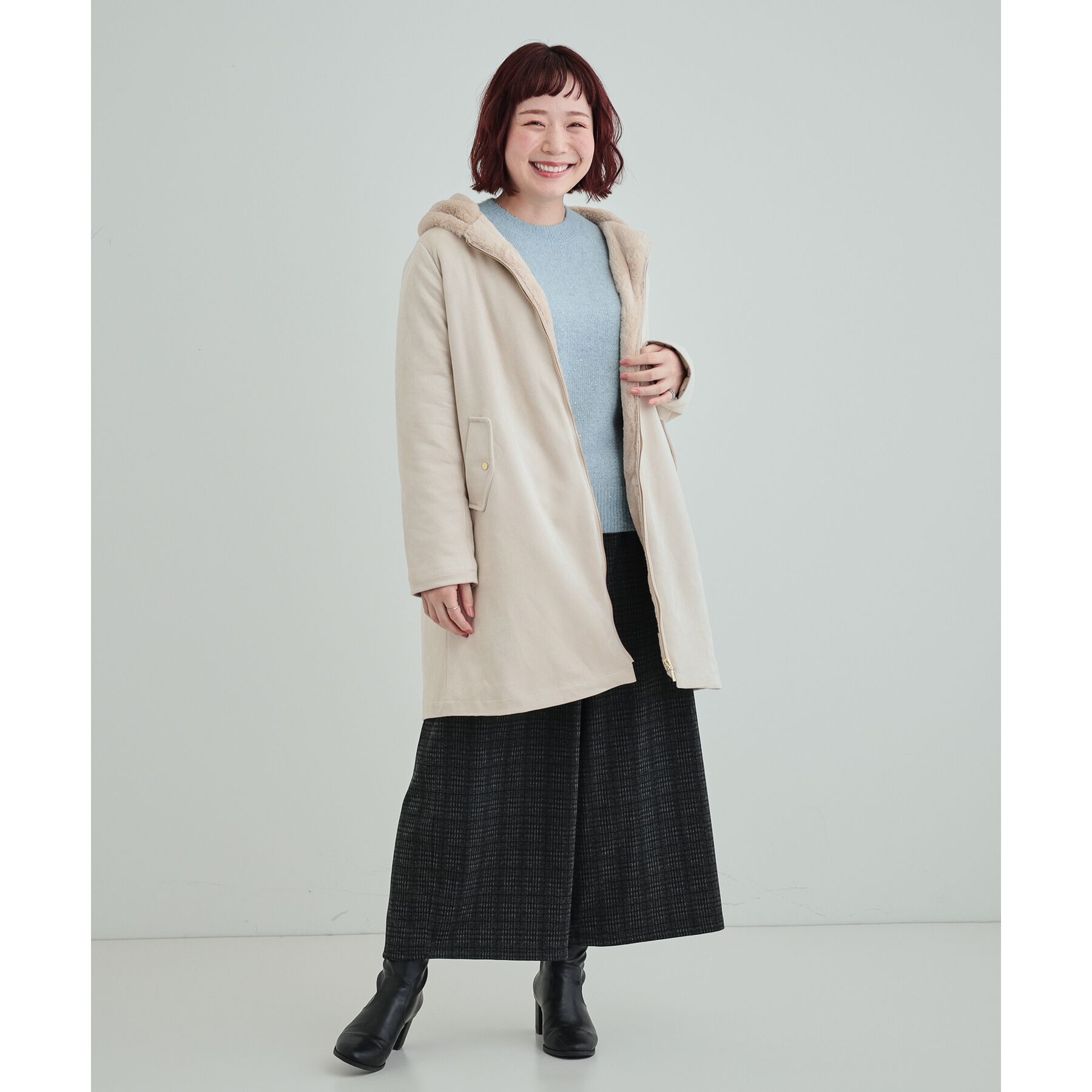 SHOO･LA･RUE「【高レビュー/S-LL】上品にキラリと華やぐ スパンコール フェザーニット」|ニット・セーター|