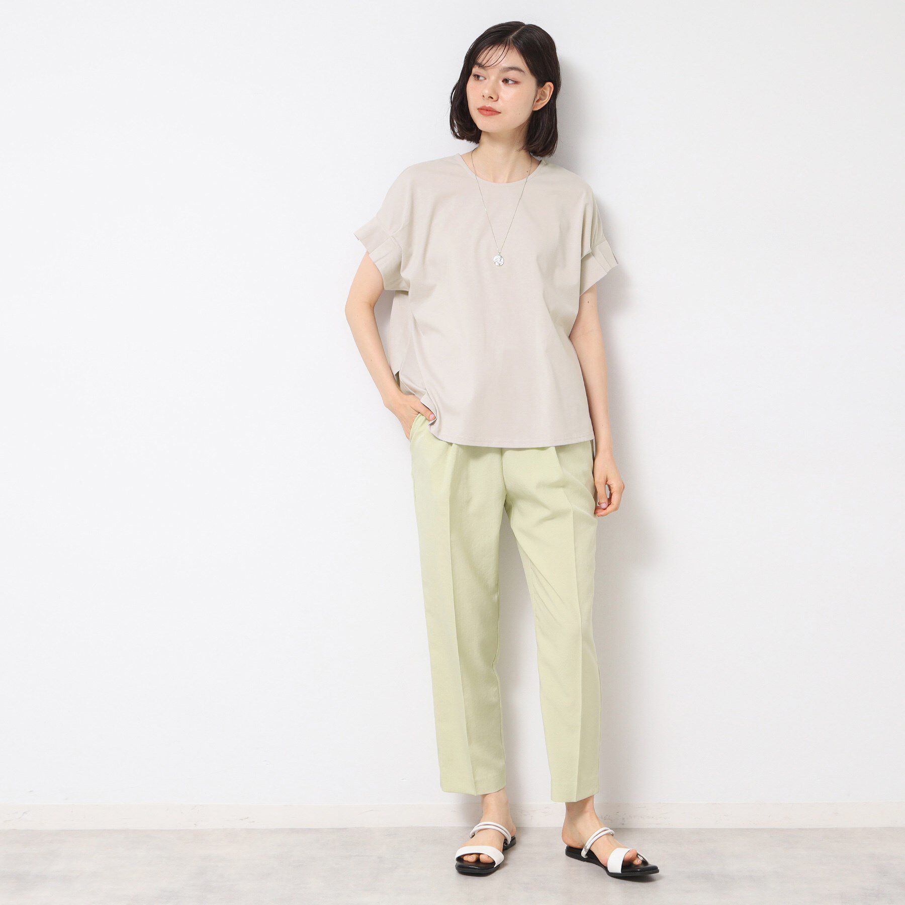 Dessin「【洗える】袖タックデザインカットソー」|Tシャツ・カットソー|