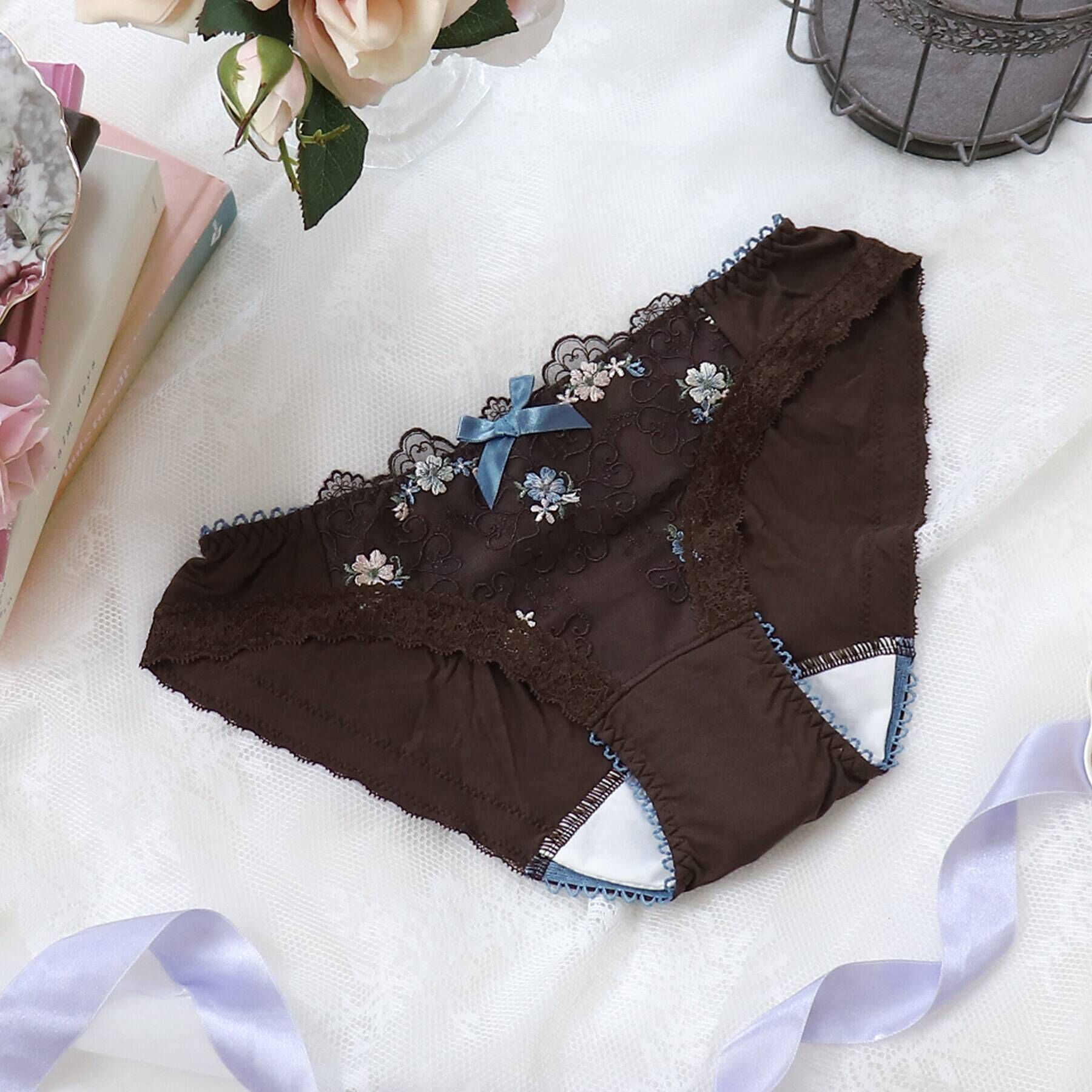 Risa Magli「アマイア サニタリーショーツ」|インナー|ブラウン(040)