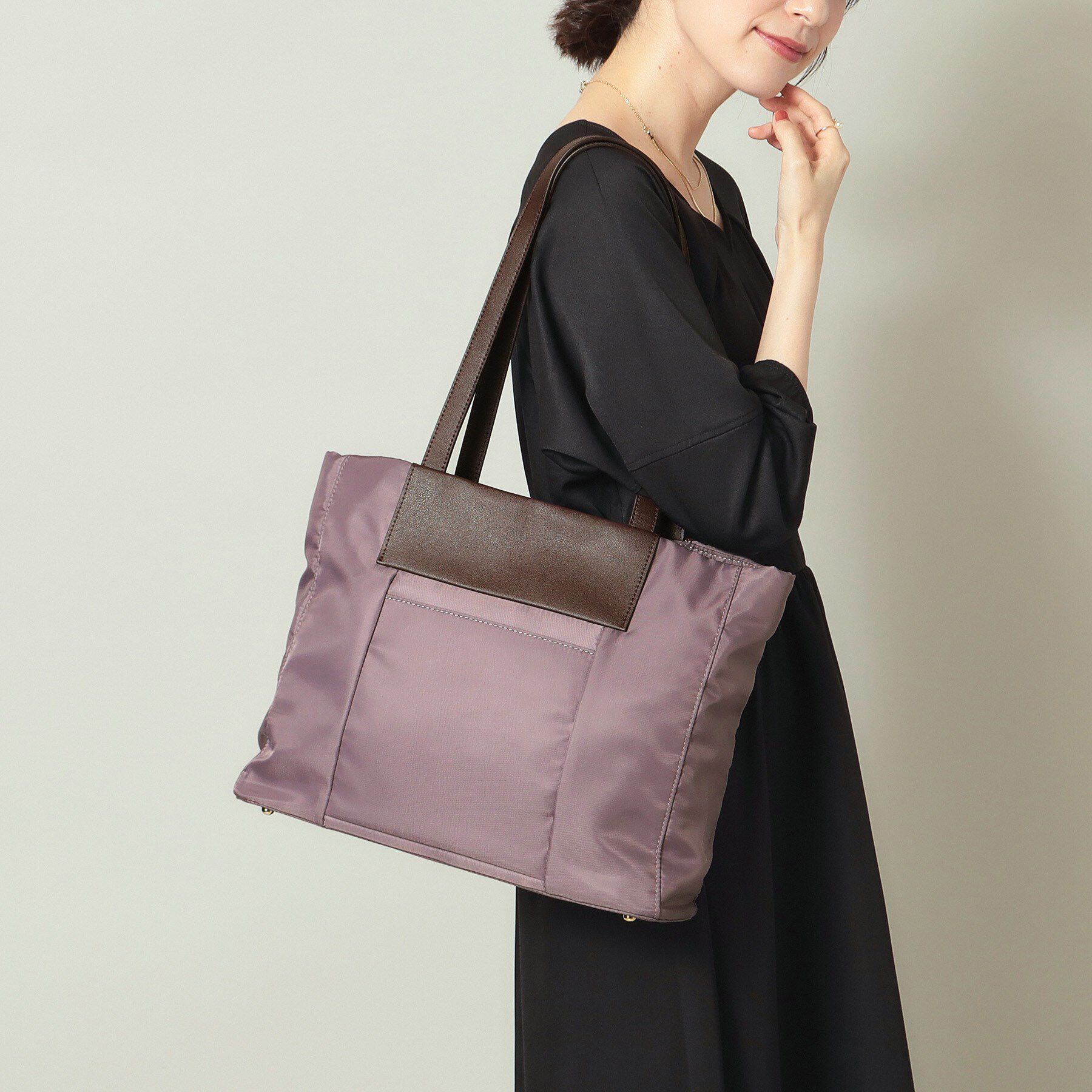 ITS&rsquo;DEMO「【整理収納アドバイザー 柳沢小実さん監修】整理収納A4トート」|トートバッグ|パープル(083)