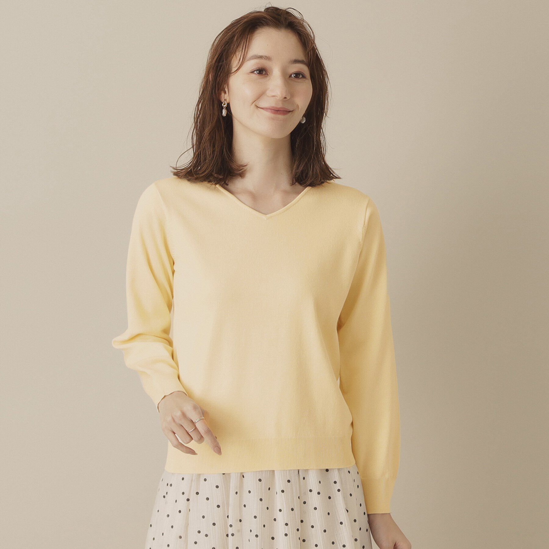 ITS&rsquo;DEMO「【アンチピリング／洗濯機OK】Vネックニット」|ニット・セーター|