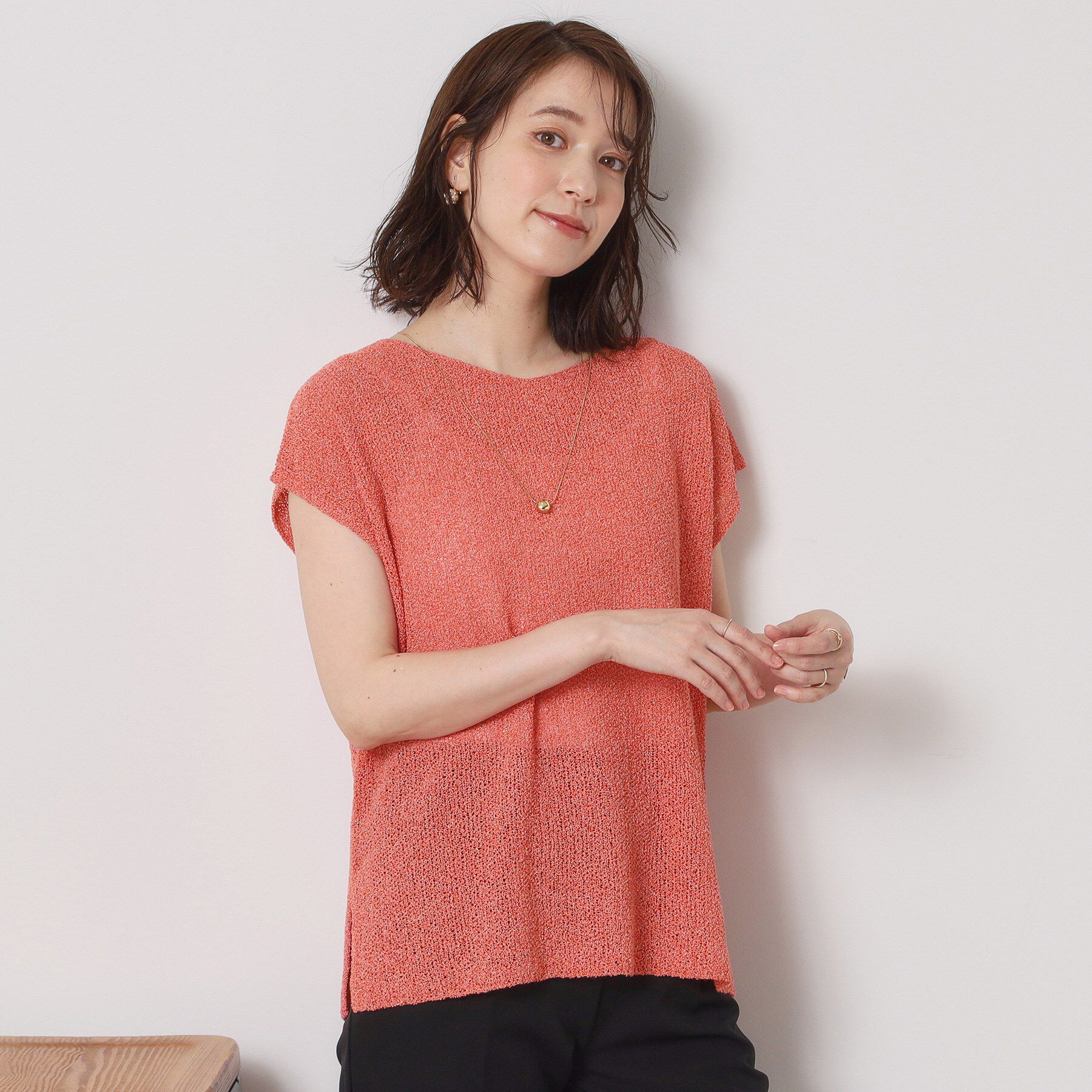 ITS&rsquo;DEMO「【手洗い可】ブークレラメフレンチニット」|ニット・セーター|レッド(061)