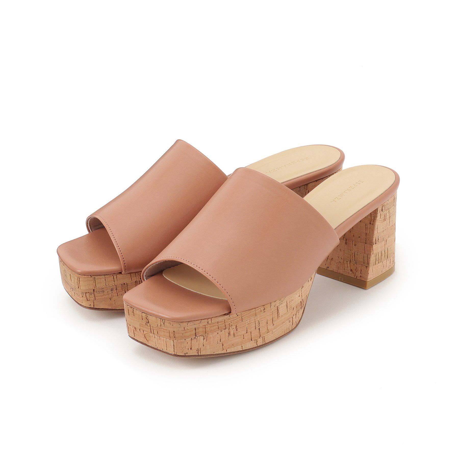 ESPERANZA「ゆる傾斜プラットフォームミュールサンダル」|サンダル|ｵﾚﾝｼﾞ(067)