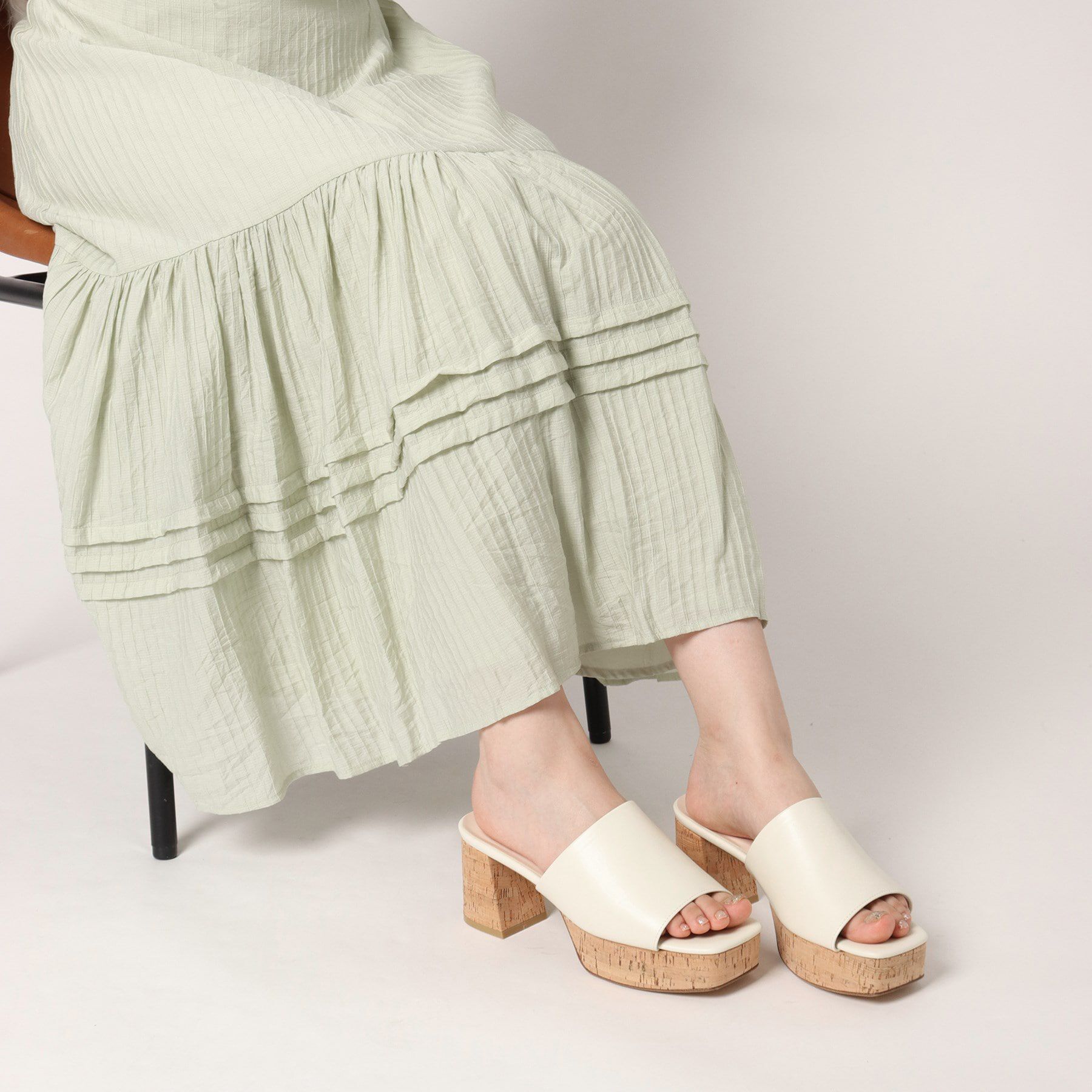 ESPERANZA「ゆる傾斜プラットフォームミュールサンダル」|サンダル|