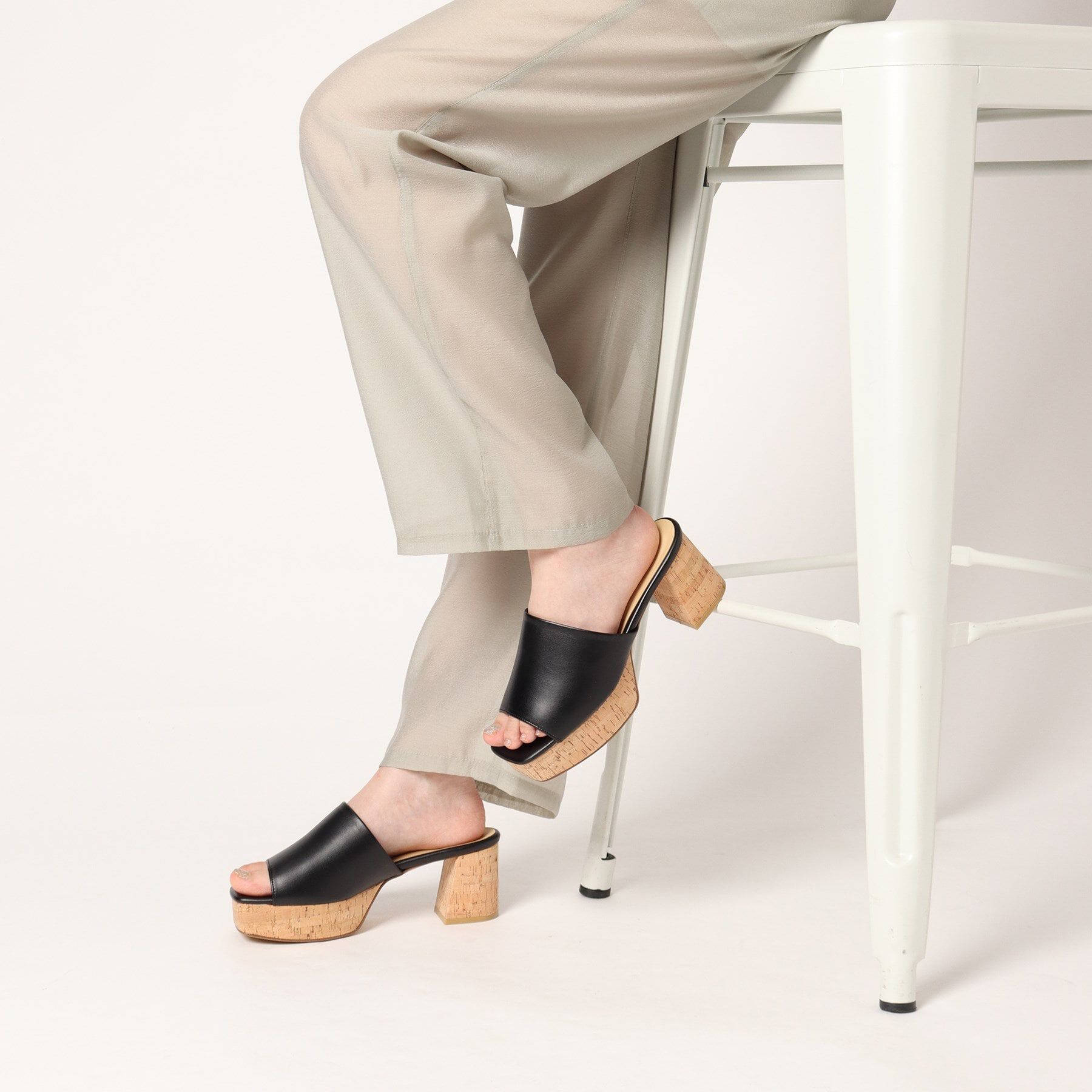 ESPERANZA「ゆる傾斜プラットフォームミュールサンダル」|サンダル|