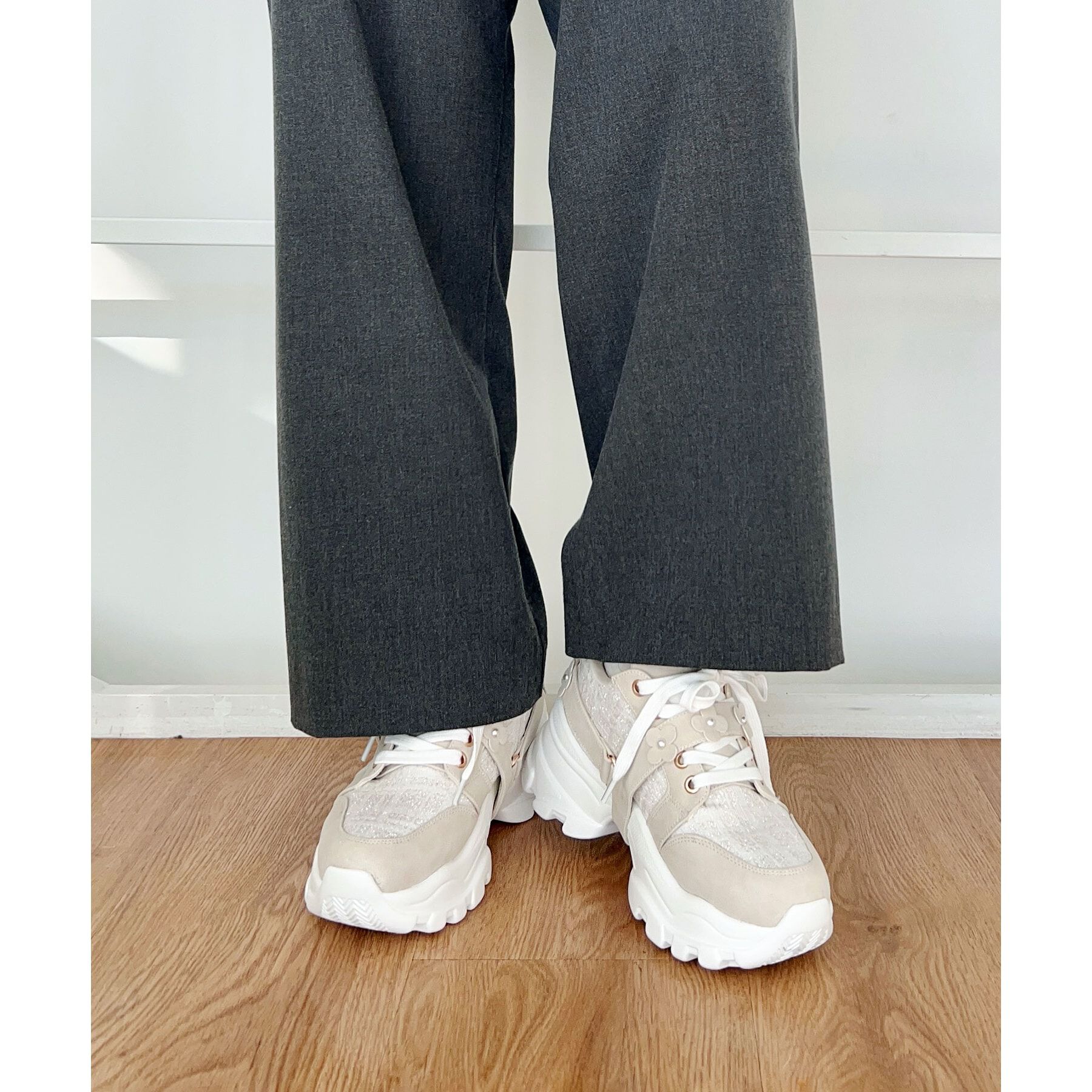 ESPERANZA「フラワーベルト厚底スニーカー」|スニーカー|