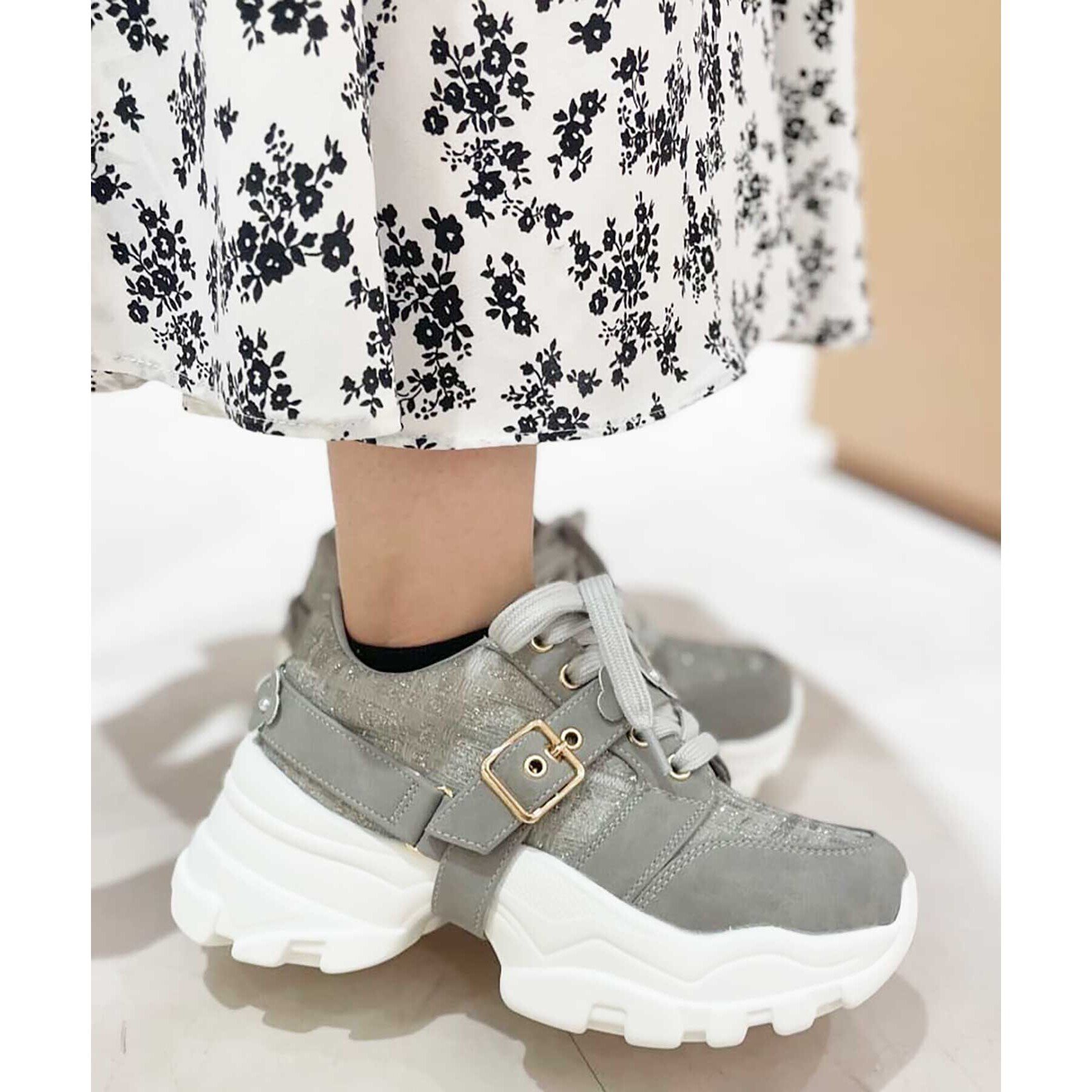 ESPERANZA「フラワーベルト厚底スニーカー」|スニーカー|