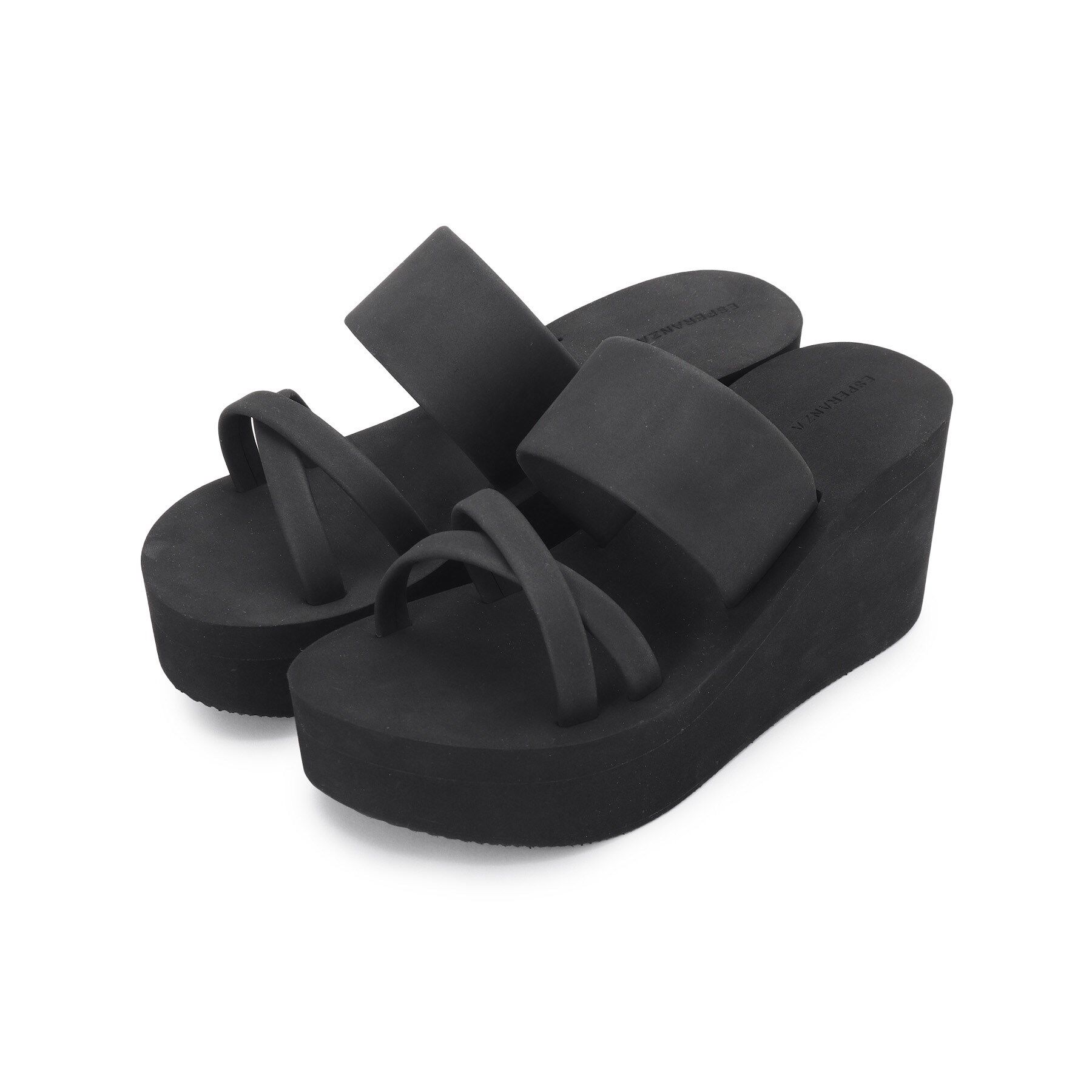 ESPERANZA「やわらか厚底サンダル」|サンダル|ﾌﾞﾗｯｸ(919)