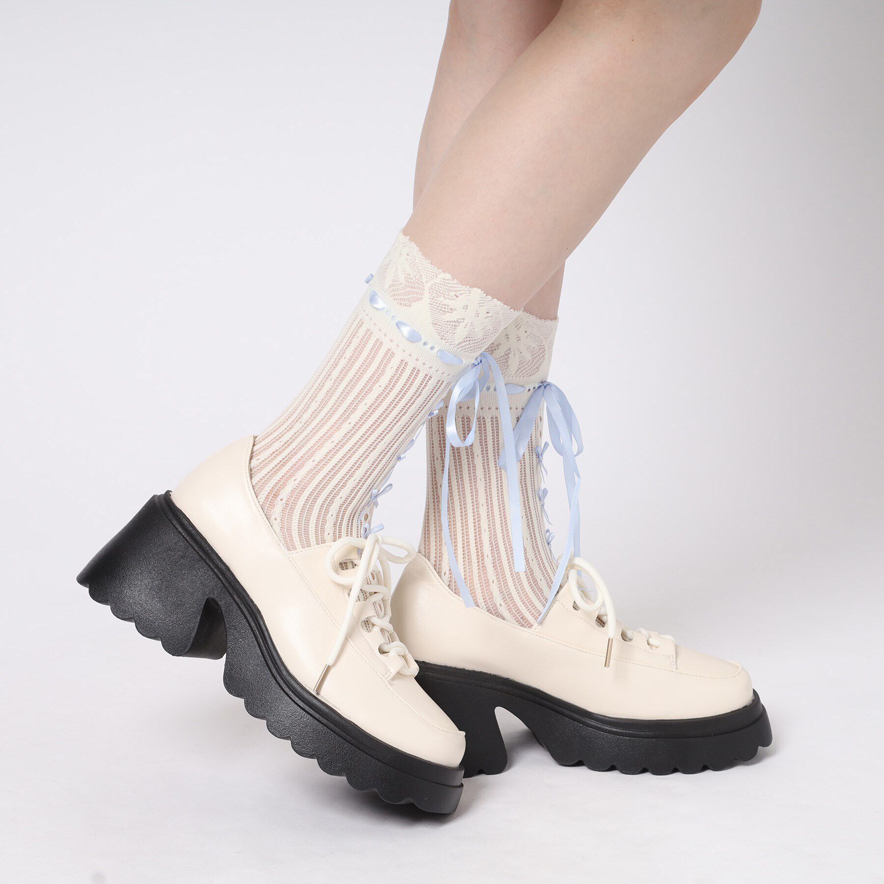 csT&P「厚底 レースアップパンプス」|パンプス|