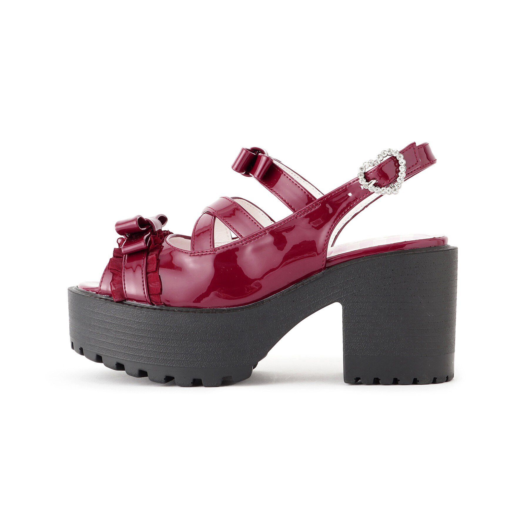 csT&P「厚底レース付きリボンベルトサンダル」|サンダル|