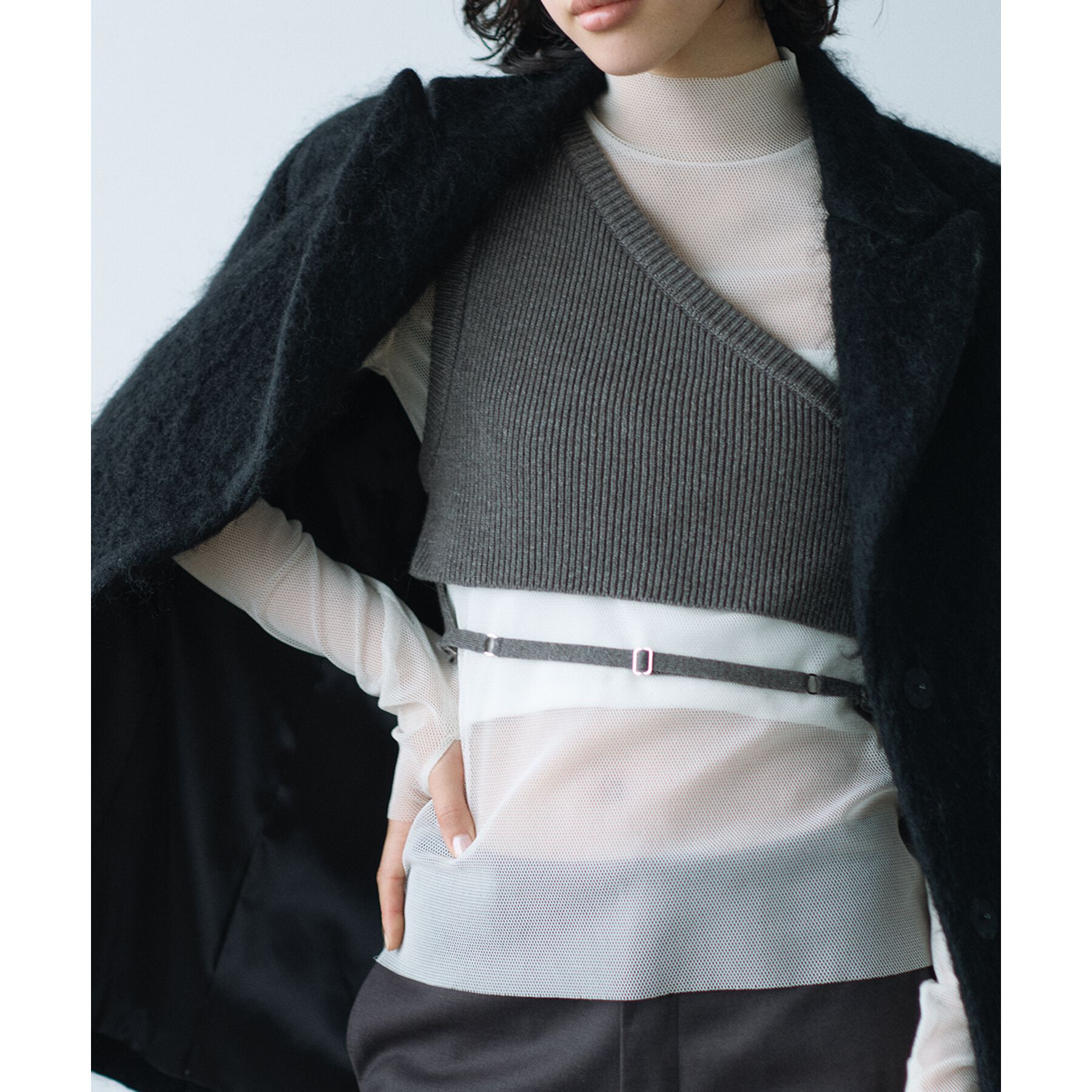 CODE A「asymmetry knit vest」|ニット・セーター|