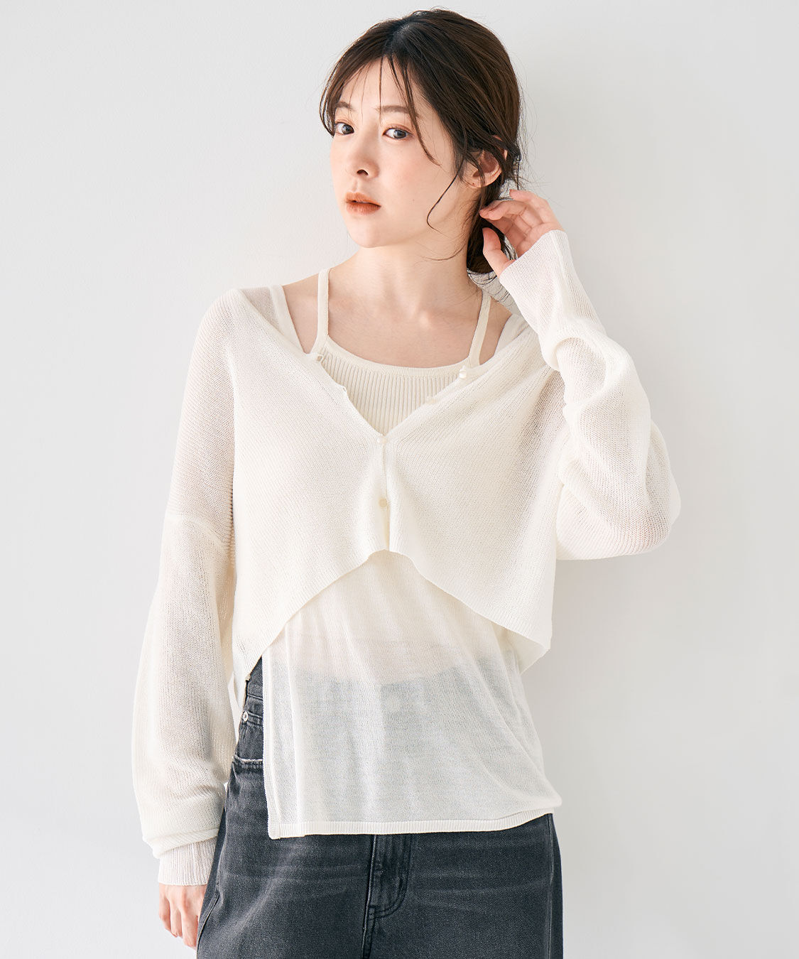 COCO DEAL「アメスリキャミ&times;タンクレイヤードニット」|ニット・セーター|