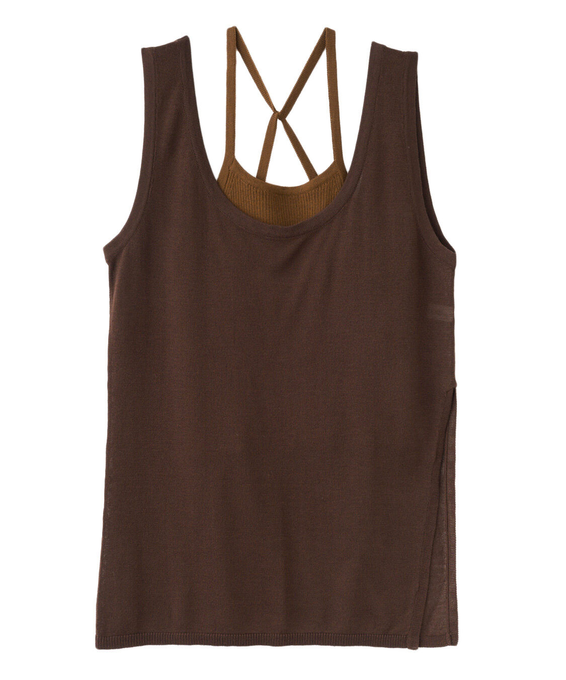 COCO DEAL「アメスリキャミ&times;タンクレイヤードニット」|ニット・セーター|ブラウン系