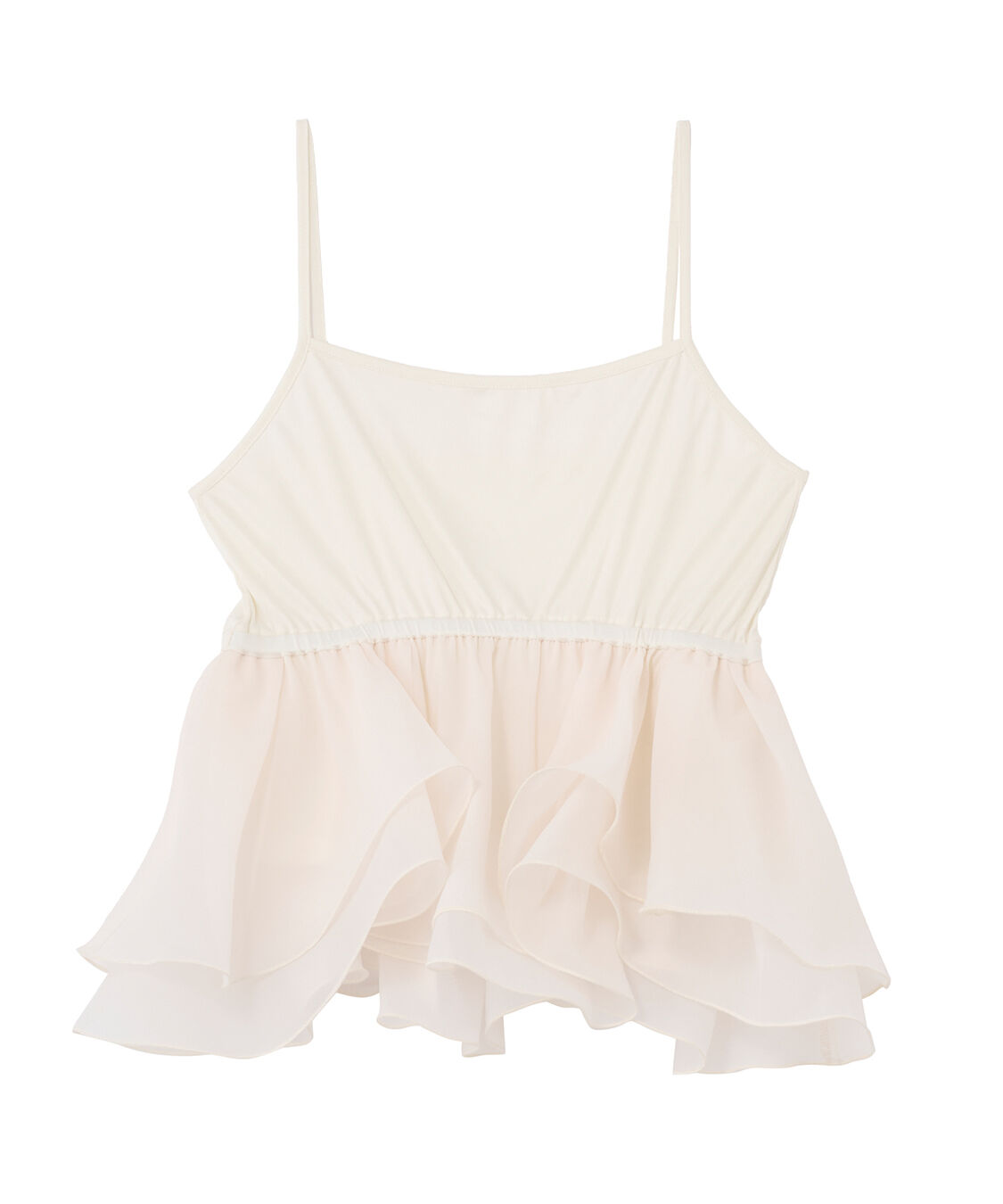 COCO DEAL ペプラムブラウス×パフスリーブニットセット アイボリー ペプラムブラウス×パフスリーブニットセット｜PETAL ONLINE（ペタル