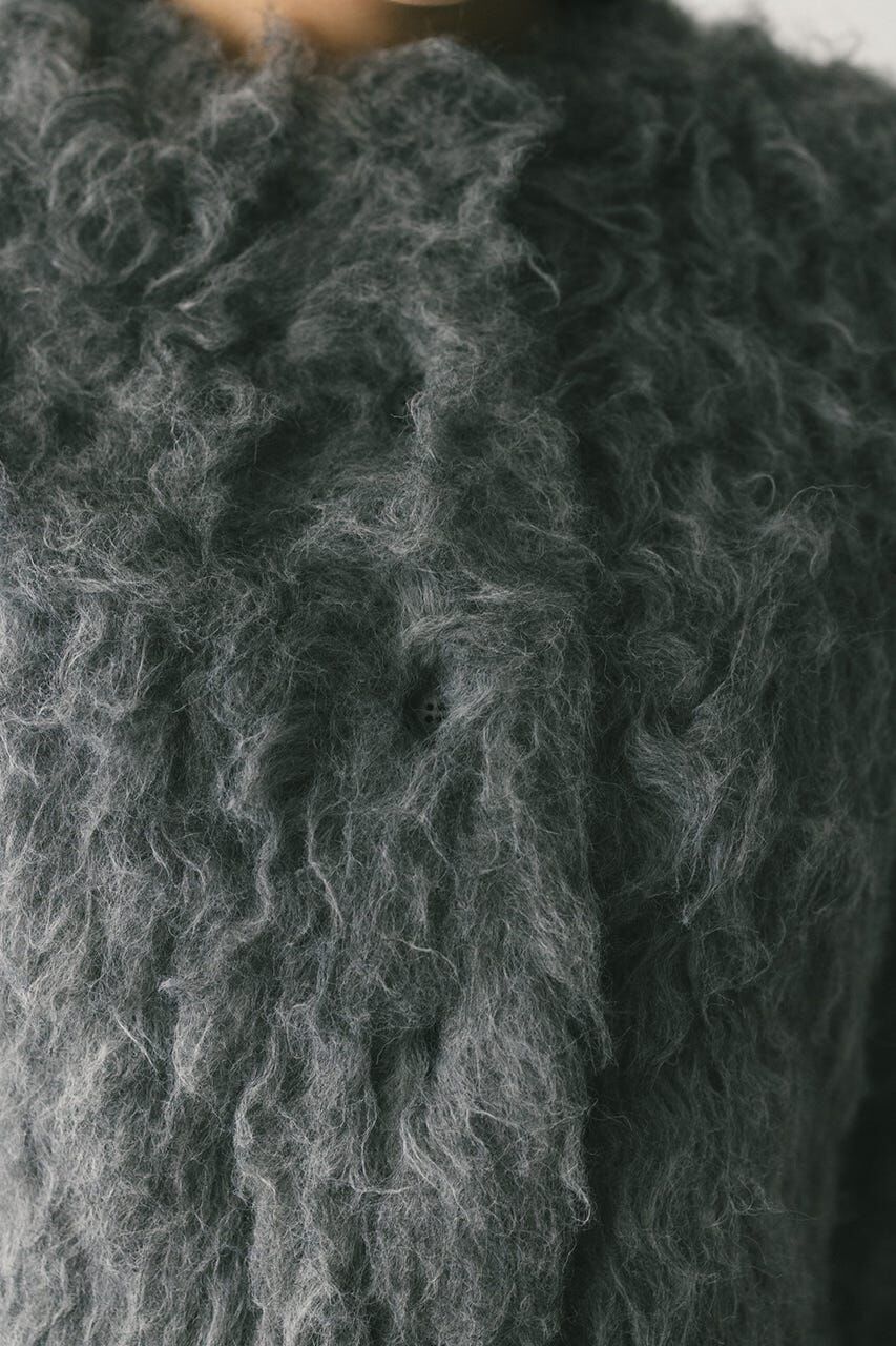 STYLEMIXER「メランジシャギーショートニットカーデ」|カーディガン|