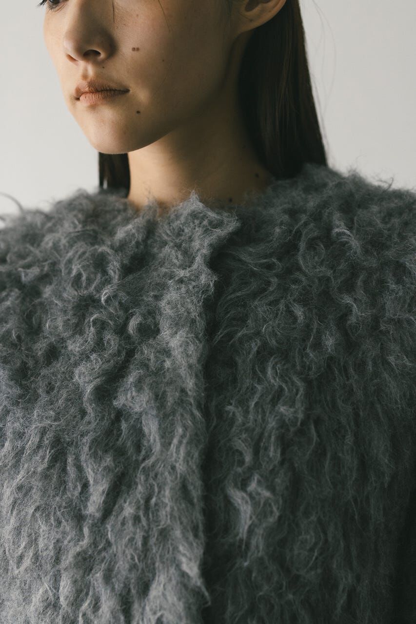 STYLEMIXER「メランジシャギーショートニットカーデ」|カーディガン|