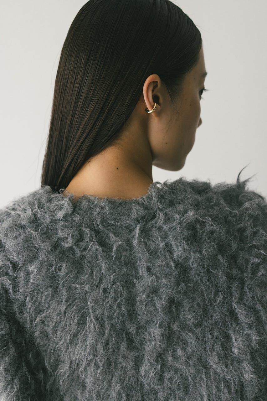 STYLEMIXER「メランジシャギーショートニットカーデ」|カーディガン|