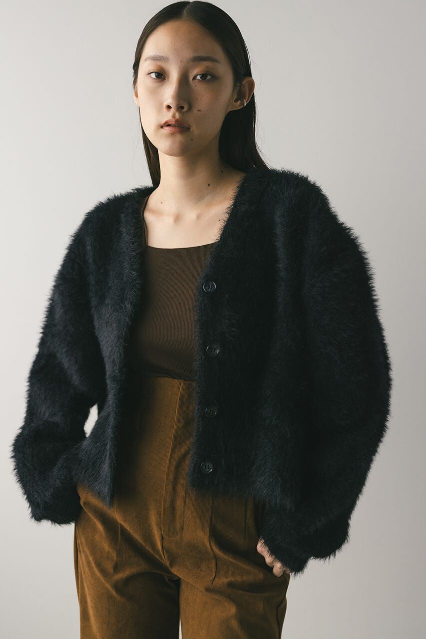 STYLEMIXER「ダブルクロスシャギーニットカーデ」|カーディガン|