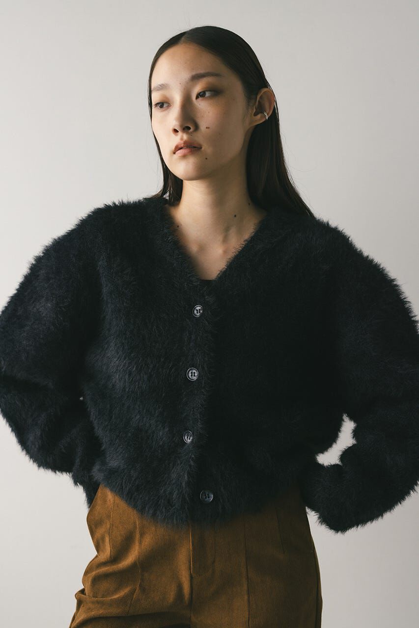 STYLEMIXER「ダブルクロスシャギーニットカーデ」|カーディガン|