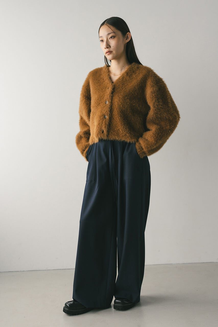 STYLEMIXER「ダブルクロスシャギーニットカーデ」|カーディガン|