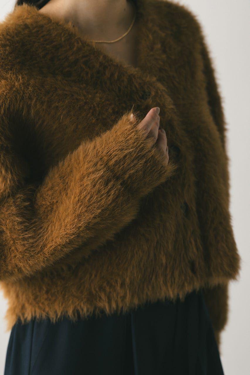 STYLEMIXER「ダブルクロスシャギーニットカーデ」|カーディガン|