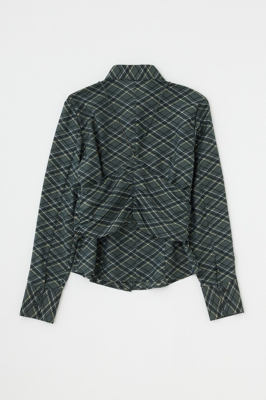 MOUSSY「DIAGONAL CHECK SHEER ブラウス」|シャツ・ブラウス|