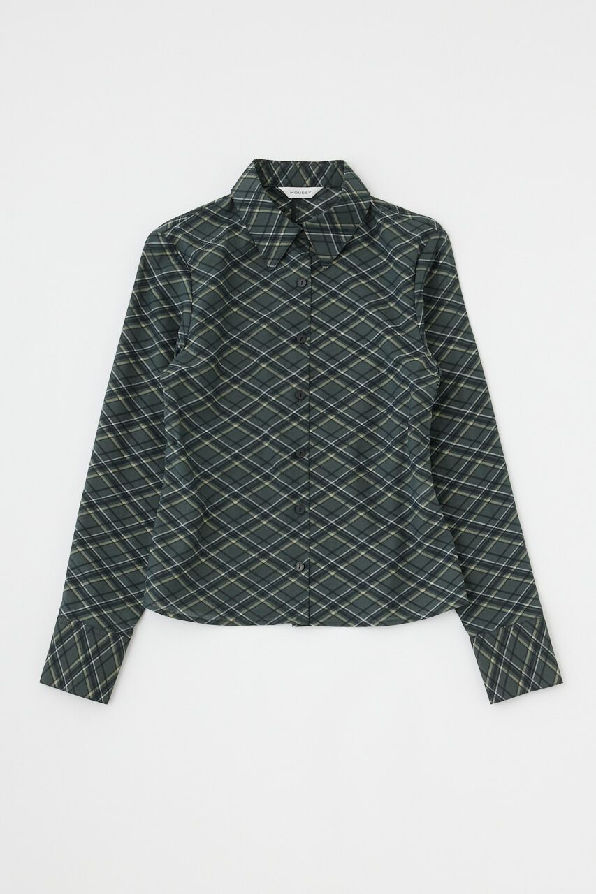 MOUSSY「DIAGONAL CHECK SHEER ブラウス」|シャツ・ブラウス|