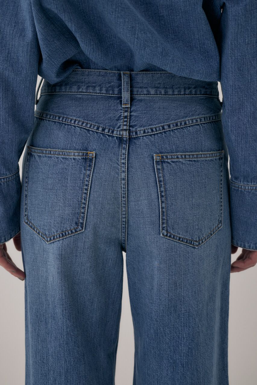 MOUSSY「オーガニックコットンデニムローライズルーズストレート」|デニム|