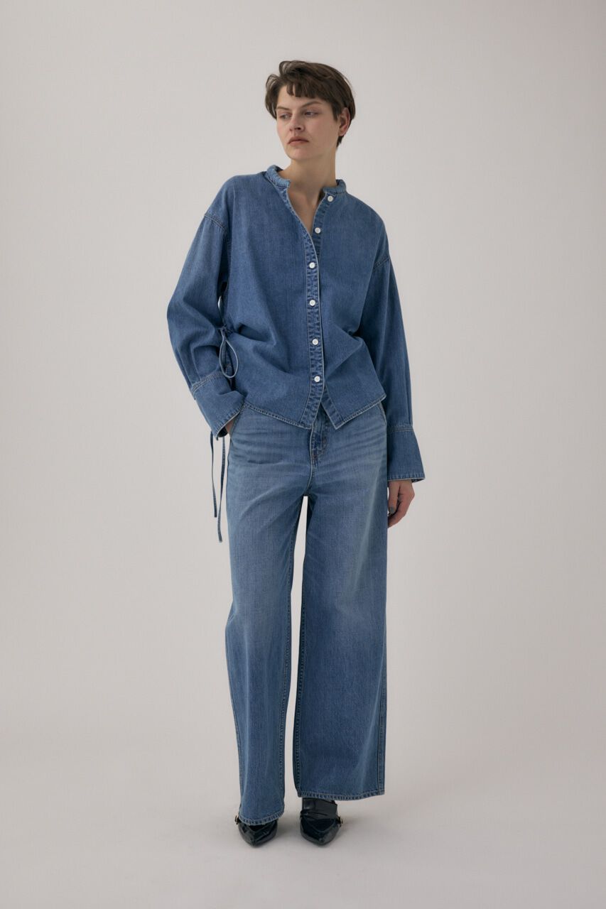 MOUSSY「オーガニックコットンデニムローライズルーズストレート」|デニム|