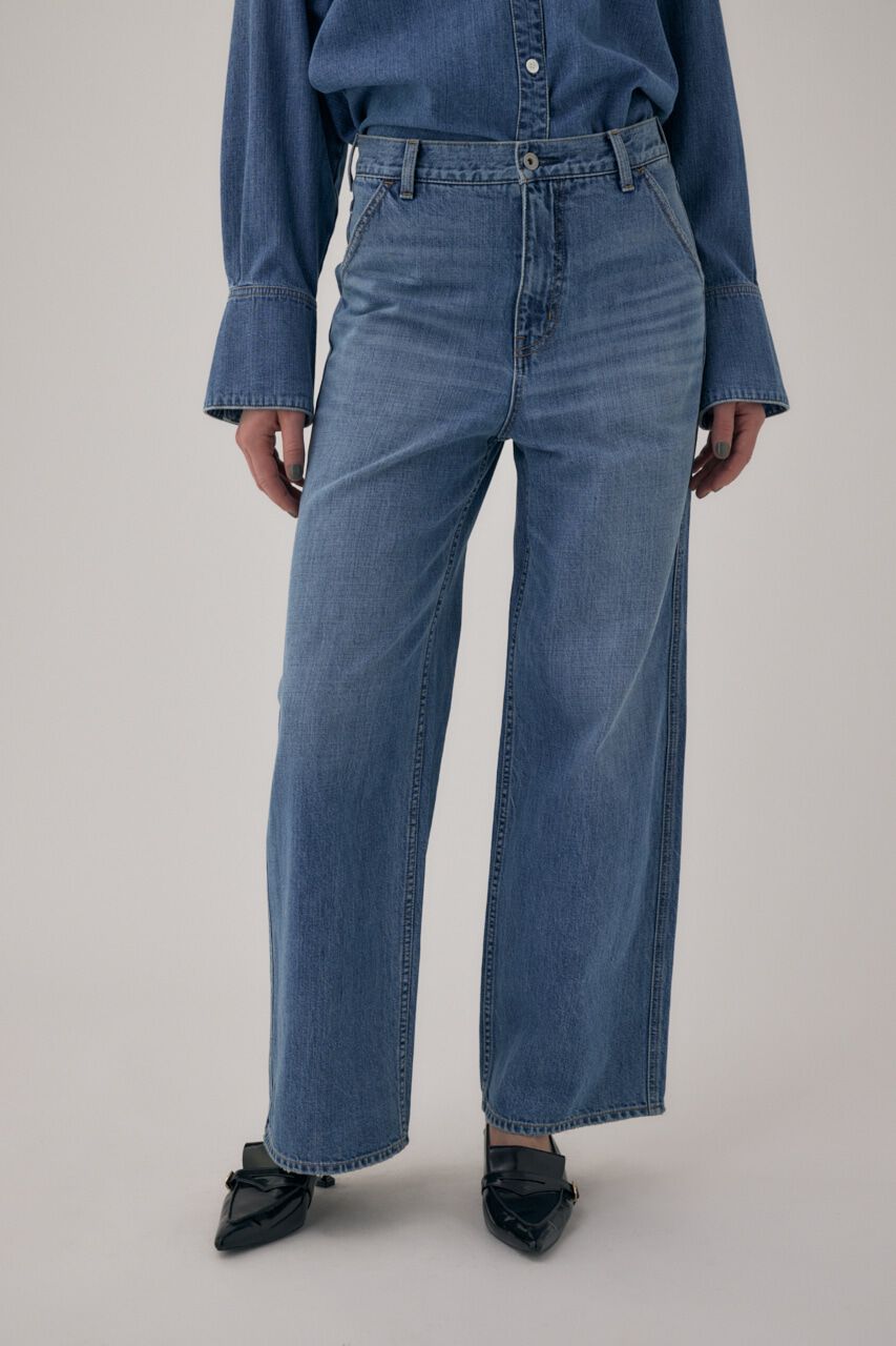 MOUSSY「オーガニックコットンデニムローライズルーズストレート」|デニム|