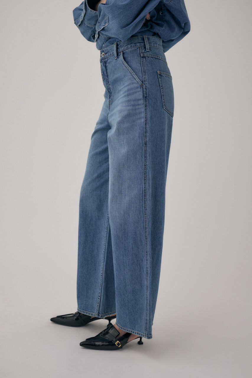 MOUSSY「オーガニックコットンデニムローライズルーズストレート」|デニム|