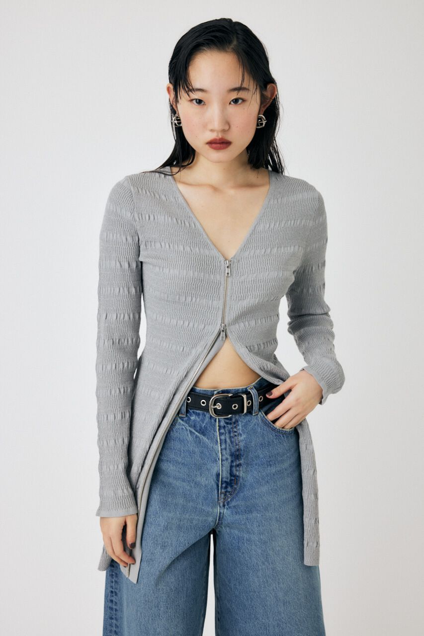 MOUSSY「OPEN STITCH KNIT MINI ドレス」|ワンピース|