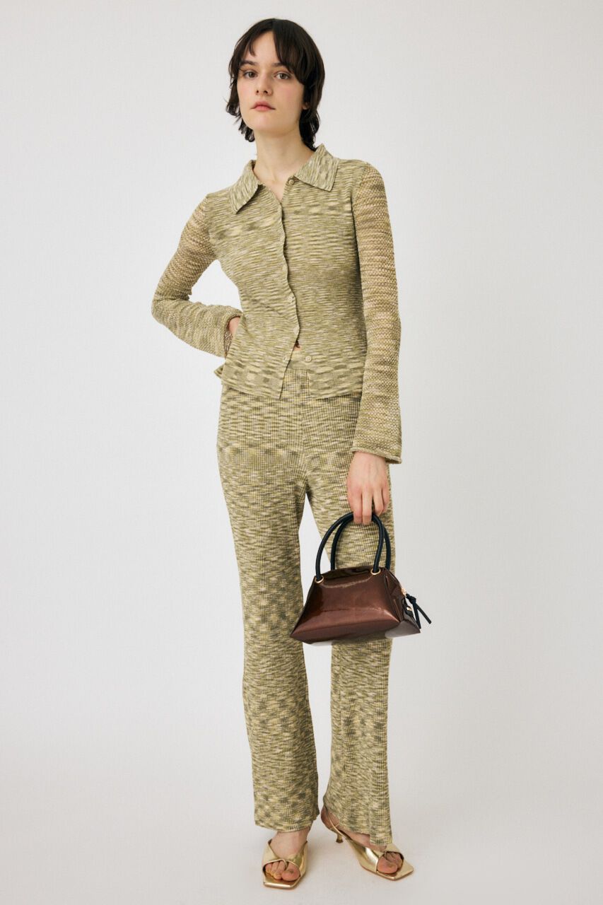 MOUSSY「MULTI BORDER ニットシャツ」|シャツ・ブラウス|